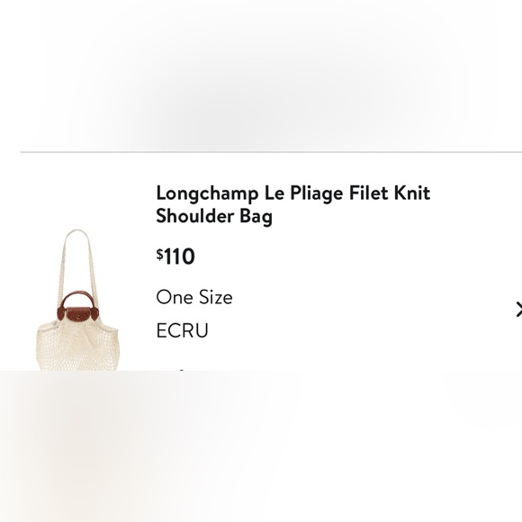 Longchamp Le Pliage Filet Knit shoulder bag - Picture 4 of 4